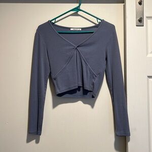 Dusty Blue Long Sleeve Top